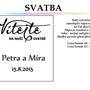 Svatební cedule