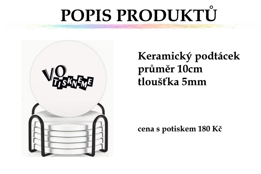 Keramický kulatý podtácek